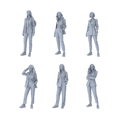 MRY-SFW LYGR167 All women in suits conference room scene wargame model resin blank wargame miniature figure scene character figure hand painted 3D Printed Resin Model Kit by SSMODEL