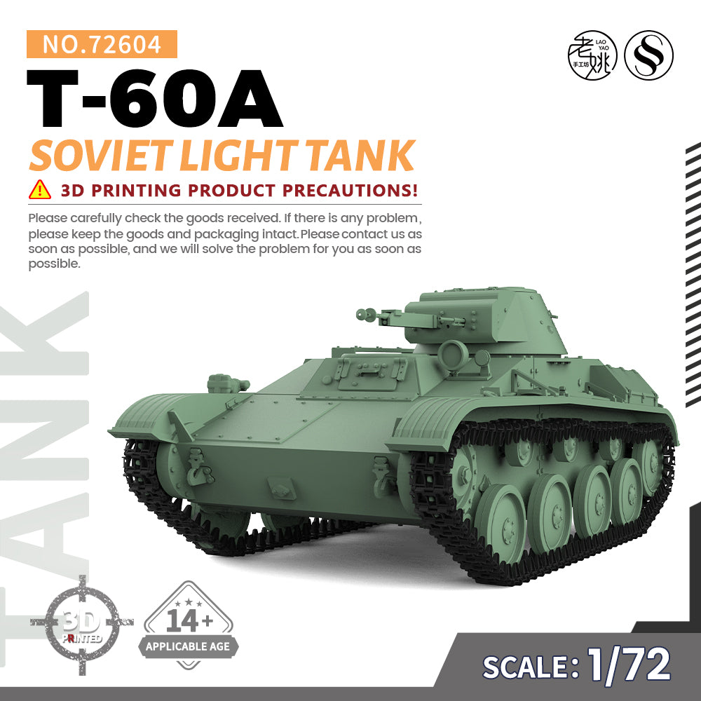 SSMODEL 604 Military Armoured Model Kit Soviet T-60A Light Tank Main image