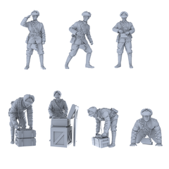 MRY-SFW LYGR450 Historical Chinese Northeastern Army Seven-Person Combat Readiness 3D Printed Resin Model Kit by SSMODEL