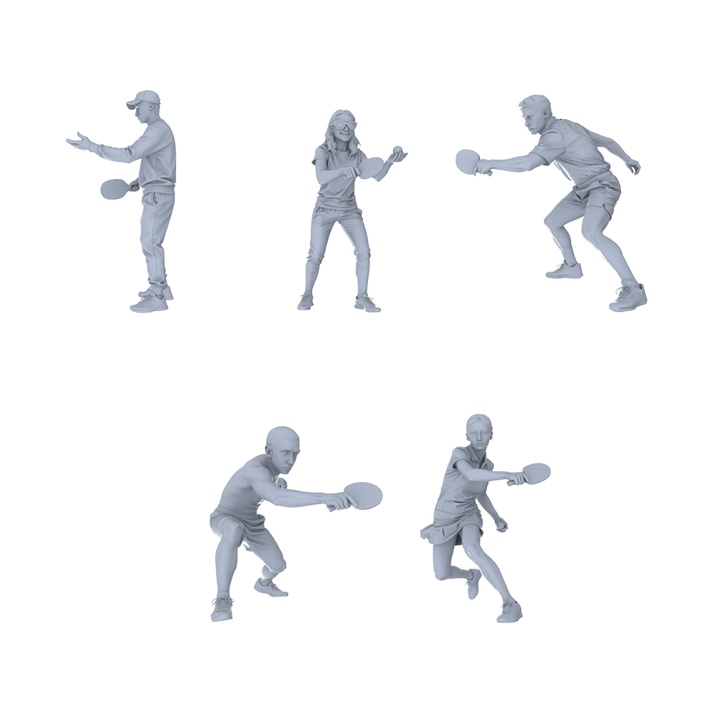 Yao's Studio LYTR141 Urban Fitness & Housekeeping Service Scene Resin Miniature Model 3-Figure Set - Fitness & Housekeeping Figures Unpainted DIY Model Painting Urban Scene Decor 1set 3D Printed Resin Model Kit by SSMODEL