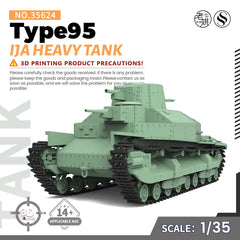 SSMODEL 624 Military Armoured Model Kit Japan IJA Type 95 Heavy Tank 3D Printed Resin Model Kit by SSMODEL