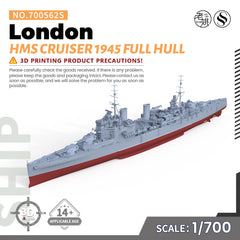 SSMODEL 562S Military Warship Model Kit HMS London Cruiser 1945