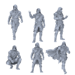 MRY-SFW LYGR474 Sci-Fi Post-Apocalyptic Survival Six-Person Daily Routine 3D Printed Resin Model Kit by SSMODEL