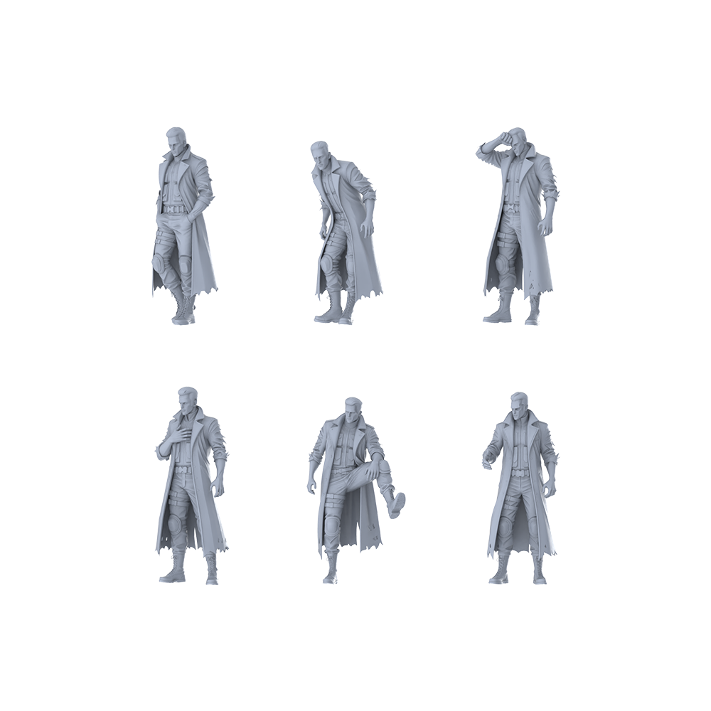MRY-SFW LYGR437 Zombie Killer 3 Six-Person Daily Routine 2 3D Printed Resin Model Kit by SSMODEL