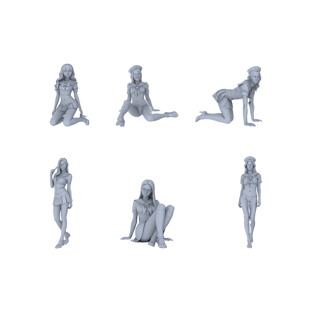 MRY-SFW LYTR144A Modern Academy-Style Seated Female Single 1pc 3D Printed Resin Model Kit by SSMODEL
