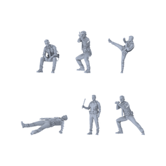MRY-SFW LYGR400 Modern Florida State Police Six-Person Battle Move 3D Printed Resin Model Kit by SSMODEL