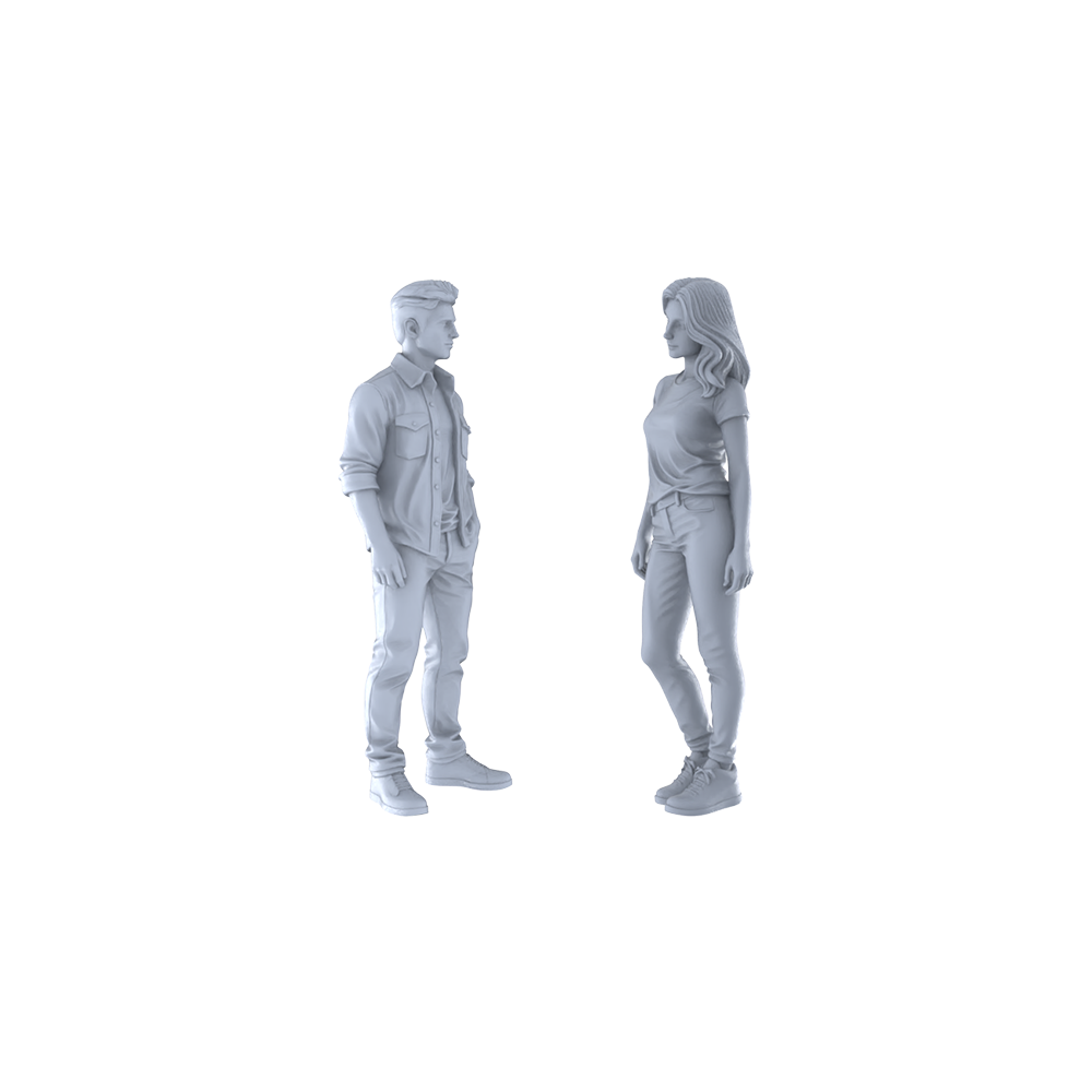 Yao's Studio LYTR340 Unpainted Miniature 6-Piece Life People Set, Ideal for Diorama & Sandtable Painting Miniatures Diorama Resin Figures 3D Printed Resin Model Kit by SSMODEL