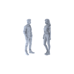 Yao's Studio LYTR340 Unpainted Miniature 6-Piece Life People Set, Ideal for Diorama & Sandtable Painting Miniatures Diorama Resin Figures 3D Printed Resin Model Kit by SSMODEL