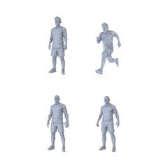 MRY-SFW LYTR425 Football Stars 4-Pack | For, Painting, and Collectible Displays Miniature Car Diorama Figures Scene Props Accessories Resin 3D Printed Resin Model Kit by SSMODEL