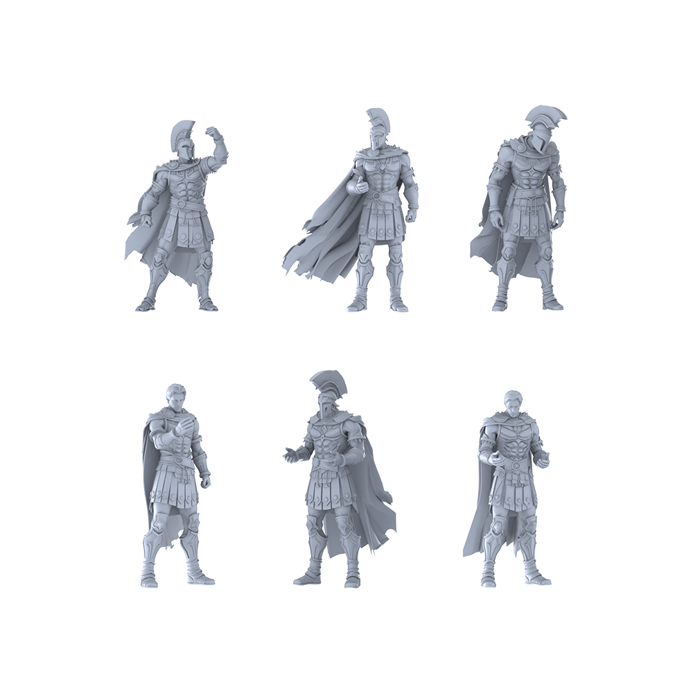 MRY-SFW LYGR356 Ancient Spartan Six-Person Daily Routine 3D Printed Resin Model Kit by SSMODEL