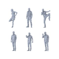 MRY-SFW LYGR370 Modern Armed Youth Six-Person Daily Routine 8 3D Printed Resin Model Kit by SSMODEL