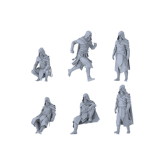 MRY-SFW LYGR385 Medieval Assassin Six-Person Daily Routine 3D Printed Resin Model Kit by SSMODEL
