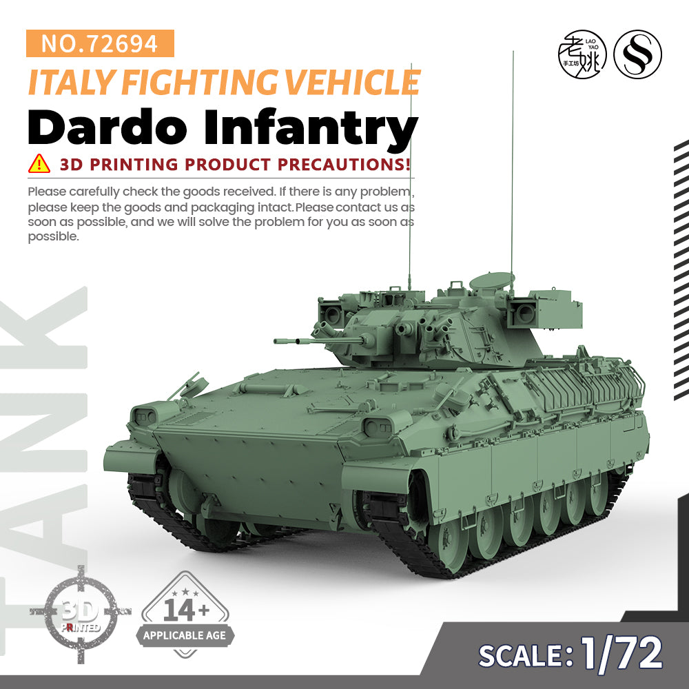 SSMODEL 694 Military Armoured Model Kit Italy Dardo Infantry Fighting Vehicle — scale model kit