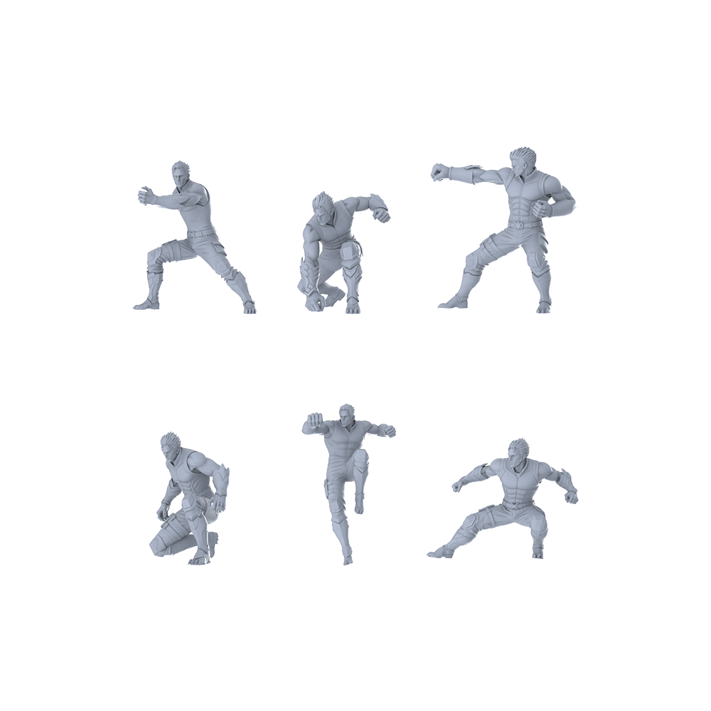 MRY-SFW LYGR432 Early Young Ghost Hunter Six-Person Battle Move 3D Printed Resin Model Kit by SSMODEL