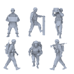 MRY-SFW LYGR493 Modern Ukrainian Army Six-Person Carrying 3D Printed Resin Model Kit by SSMODEL