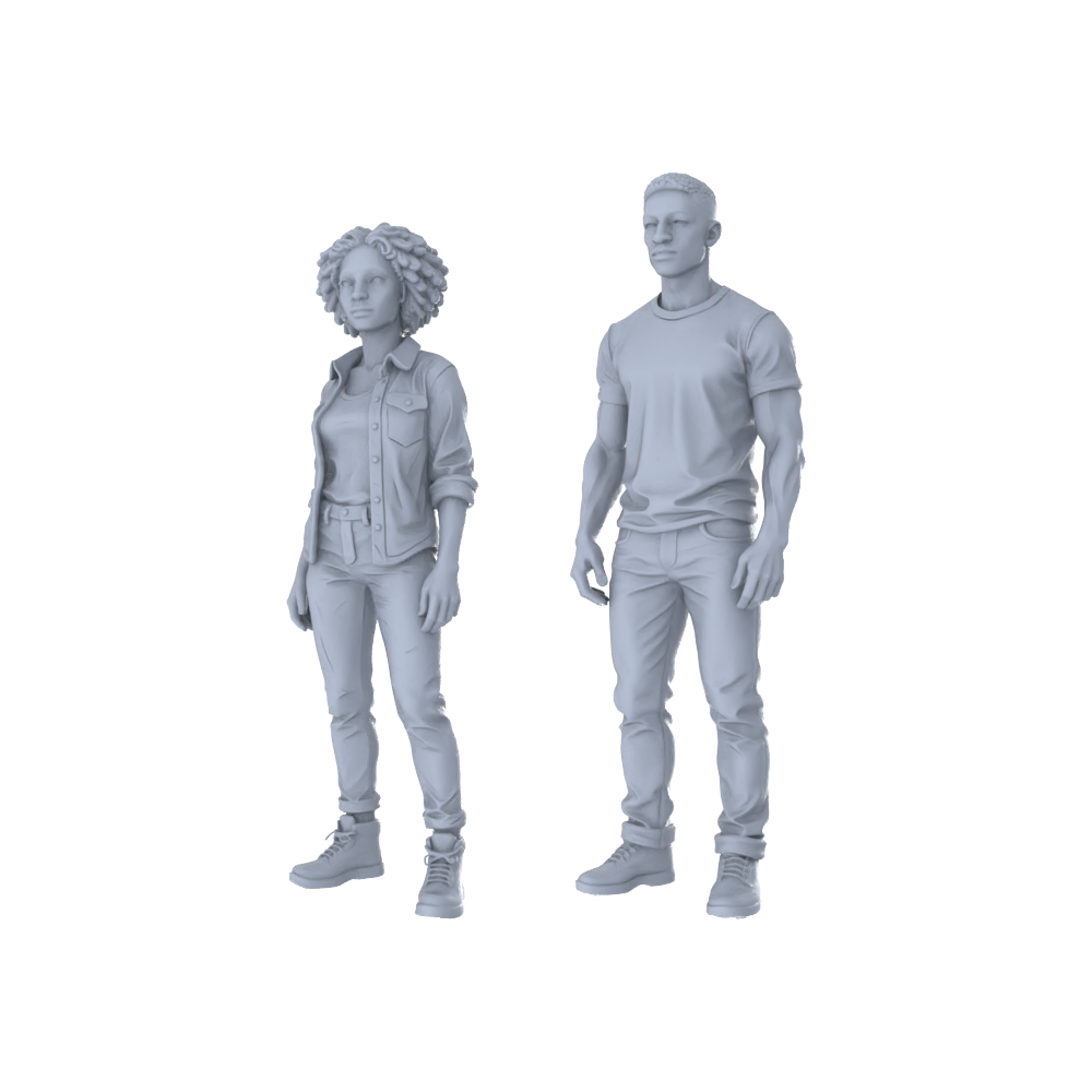 Yao's Studio LYTR348 Republic of China Youth Hexad Resin Miniature Model 6-Figure Set, Unpainted Daily Life Figures, DIY Painting Scene Decoration Miniatures Diorama Resin Figures 3D Printed Resin Model Kit by SSMODEL