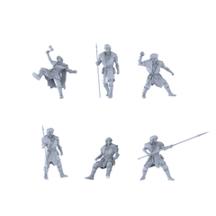 MRY-SFW LYGR244 Historical Vikings Five-Man Group Hunting 3 3D Printed Resin Model Kit by SSMODEL
