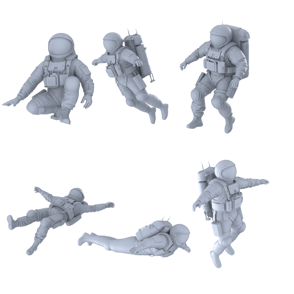 MRY-SFW LYGR482 Future Space Travelers Six-Person Journey 3D Printed Resin Model Kit by SSMODEL