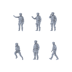 MRY-SFW LYGR403 Modern American SWAT Six-Person Daily Routine 3D Printed Resin Model Kit by SSMODEL