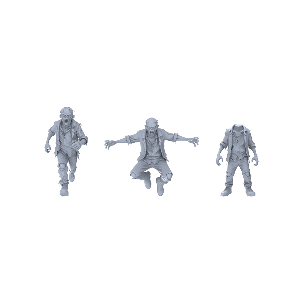 MRY-SFW LYGR082 Zombie Game2 Theme Anime Theme Wargame Resin White Model Fantasy Theme Theme Wargame Miniature Soldiers Scene Characters Figure Hand-Painted 3D Printed Resin Model Kit by SSMODEL