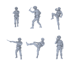 MRY-SFW LYGR540 Modern Alpha Special Forces Six-Person Tactics 2 3D Printed Resin Model Kit by SSMODEL