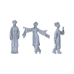 Yao's Studio LYTR179 Opera Characters Resin Miniature Model 3-Figure Set, Unpainted Ancient Opera Figures, DIY Painting Scene Decoration Miniatures Diorama Resin Figures 3D Printed Resin Model Kit by SSMODEL