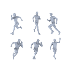 Yao's Studio LYTR333 3-Piece Unpainted Miniature Football Scene Set for Model Painting Miniatures Diorama Resin Figures 3D Printed Resin Model Kit by SSMODEL