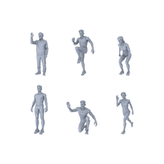Yao's Studio LYTR325  Unpainted Track & Field Miniatures 6-Pack | For Sports Diorama & Hobby Painting Miniatures Diorama Resin Figures 3D Printed Resin Model Kit by SSMODEL