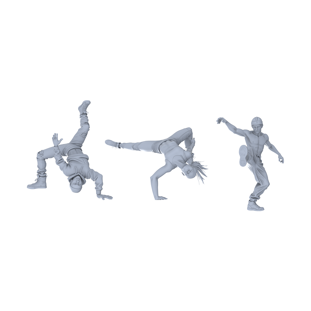 Yao's Studio LYTR135  Urban Sanitation Work Scene Resin Miniature Model 4-Figure Set - Sanitation Workers Unpainted DIY Model Painting Urban Scene Decor 1set 3D Printed Resin Model Kit by SSMODEL