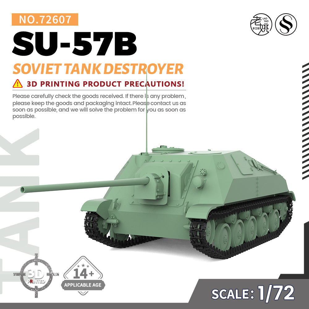 SSMODEL 607 Military Armoured Model Kit Soviet SU-57B Tank Destroyer Main image