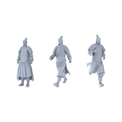 MRY-SFW LYGR225 Terracotta Army historical theme war chess resin white blank model miniature soldier scene character hand figure 3D Printed Resin Model Kit by SSMODEL