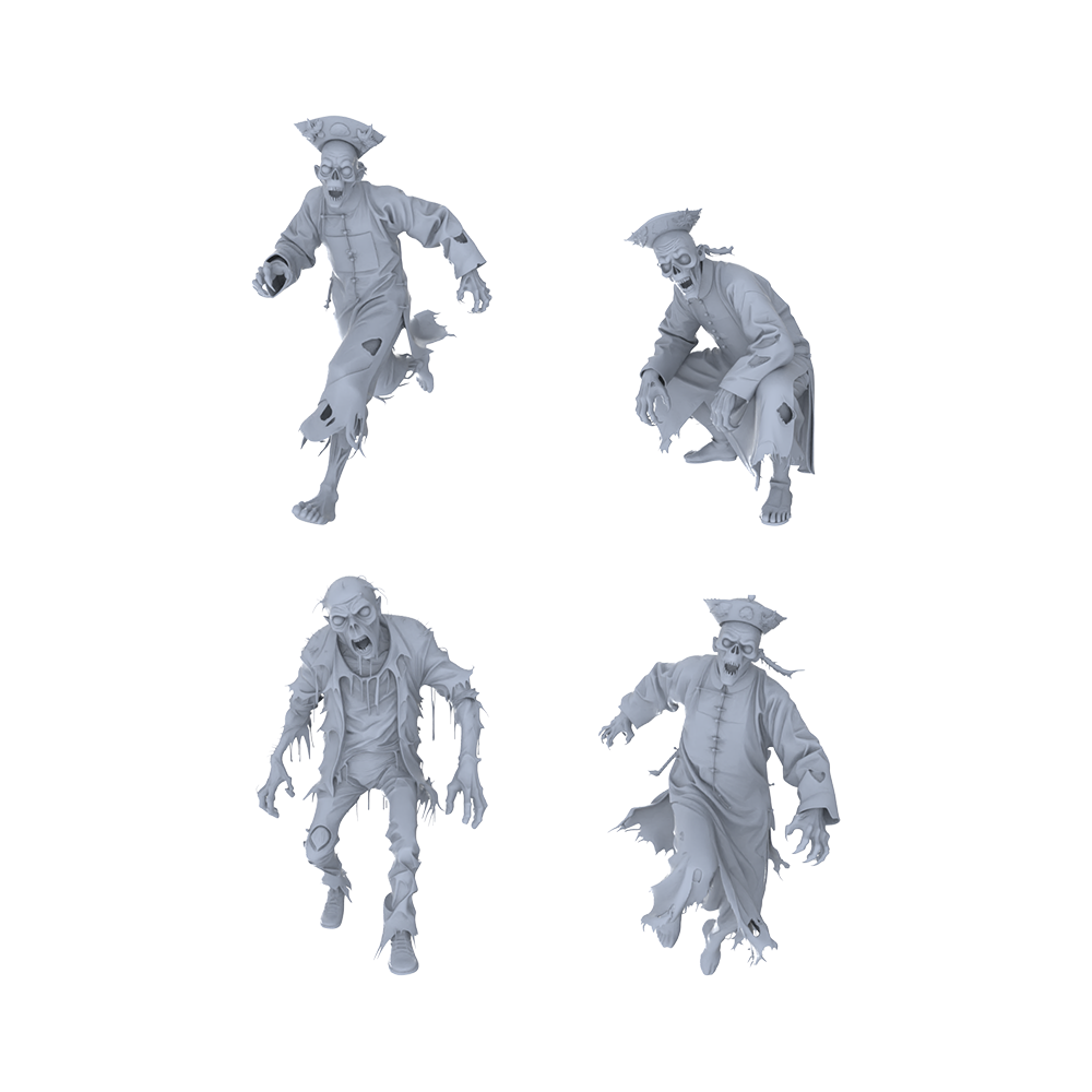 MRY-SFW LYGR107 Zombie resin white model miniature soldier character model scene character figure hand painted 3D Printed Resin Model Kit by SSMODEL