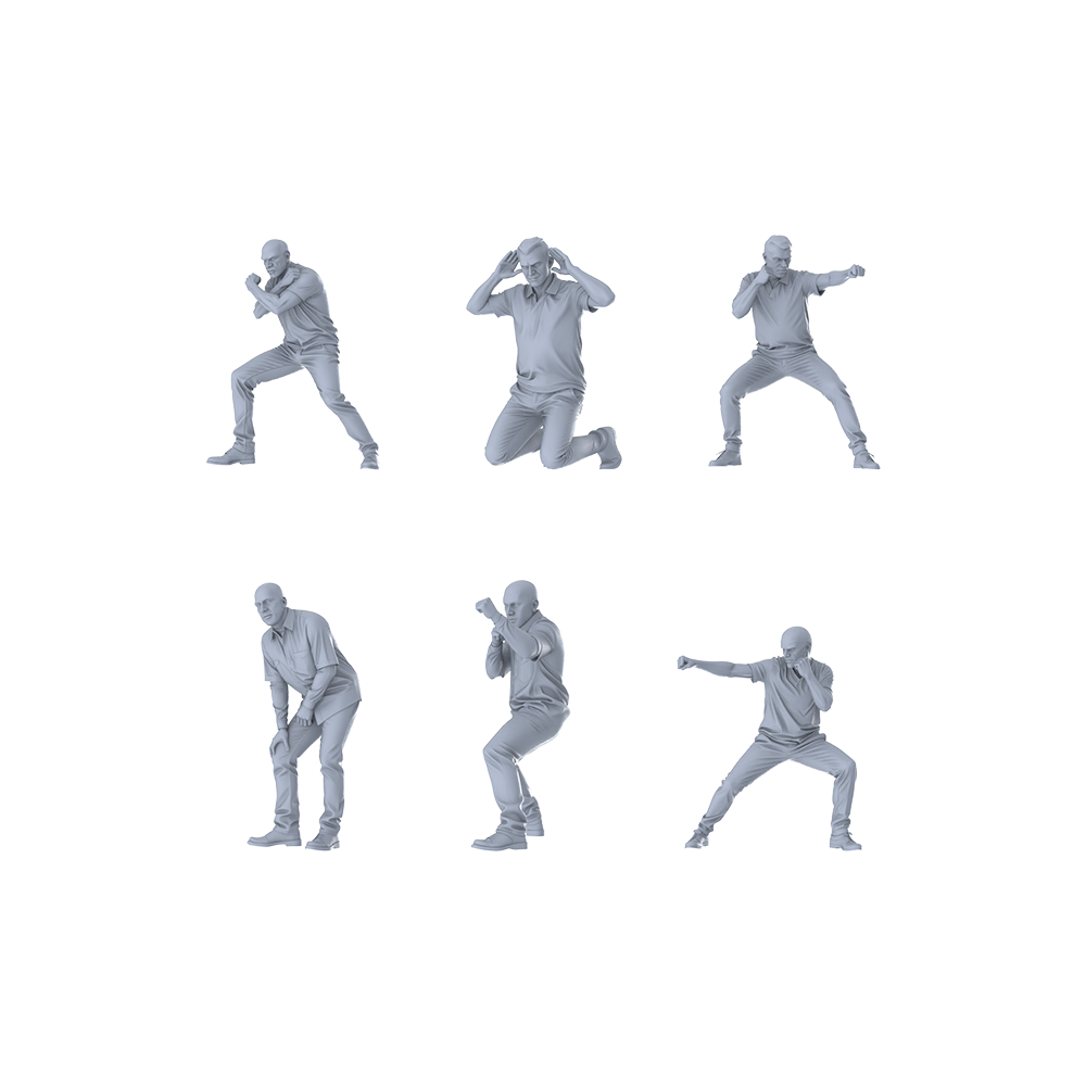 MRY-SFW LYGR256 Modern urban armed six-man group battle 2 3D Printed Resin Model Kit by SSMODEL