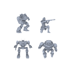 MRY-SFW LYGR133 Wasteland Style Doomsday Robot Combat Motion Game Theme Wargame Resin White Model Wargame Miniature Soldier Scene Character Hand Figure Hand Painted 3D Printed Resin Model Kit by SSMODEL