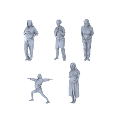 MRY-SFW LYTR428 Pregnancy Journey Quintet 5-Figure Set,  Pregnancy Life, DIY Paintingation Miniature Car Diorama Figures Scene Props Accessories Resin 3D Printed Resin Model Kit by SSMODEL
