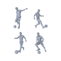 MRY-SFW LYTR394  Footballers 4-Pack, Ideal Stadium, Tabletop Painting Miniature Car Diorama Figures Scene Props Accessories Resin 3D Printed Resin Model Kit by SSMODEL