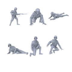 MRY-SFW LYGR545 German-Equipped Division Six-Person Battle Group 3D Printed Resin Model Kit by SSMODEL
