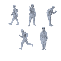MRY-SFW LYGR542 German-Equipped Division Five-Person Daily Routine 3D Printed Resin Model Kit by SSMODEL