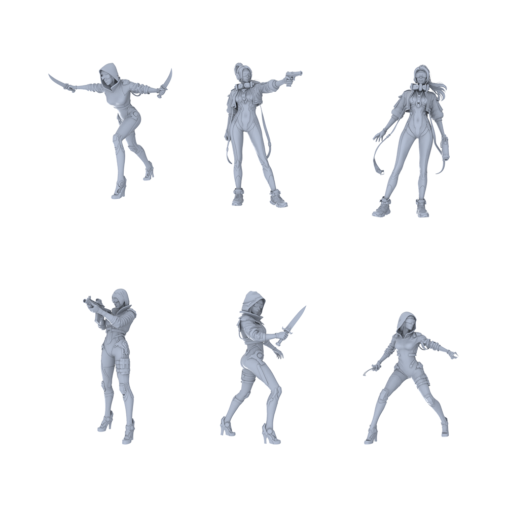 MRY-SFW LYGR120 Phantom Hunter Resin Blank Miniature Soldier Character Model Scene Figure Handmade Figure Hand Painted 3D Printed Resin Model Kit by SSMODEL