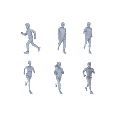 Yao's Studio LYTR332  Unpainted Runner Miniatures 6-Pack | For Sports Diorama & Hobby Painting Miniatures Diorama Resin Figures 3D Printed Resin Model Kit by SSMODEL