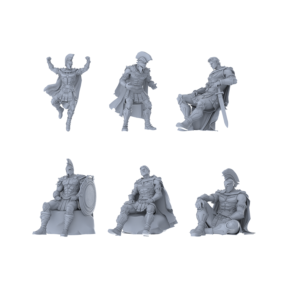MRY-SFW LYGR358 Ancient Spartan Six-Person Daily Routine 2 3D Printed Resin Model Kit by SSMODEL