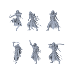 MRY-SFW LYGR352 Ancient Egyptian Six Immortals Fighting Move 3 3D Printed Resin Model Kit by SSMODEL