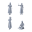 MRY-SFW LYTR491 Ancient Female Swordsmen Heroic Stances Group of 4  Miniature Car Diorama Figures Scene Props Accessories Resin 3D Printed Resin Model Kit by SSMODEL