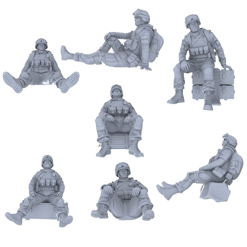 MRY-SFW LYGR490 Modern Russian Army Seven-Person Rest 3D Printed Resin Model Kit by SSMODEL