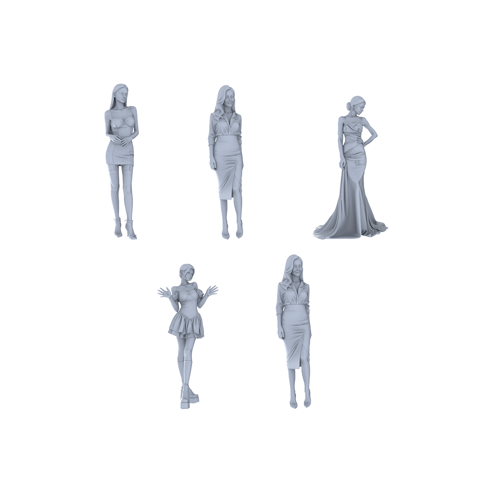 MRY-SFW LYGR184 Beauty 13 Female Warrior Chess Resin White Model War Game Miniature Soldier Scene Character Figure Hand Painted 3D Printed Resin Model Kit by SSMODEL