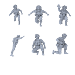 MRY-SFW LYGR539 Modern Alpha Special Forces Seven-Person Tactics Group 3D Printed Resin Model Kit by SSMODEL