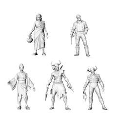MRY-SFW LYGR302 3D Printed Exotic Style Zombie Miniatures, Multi-Cultural Themed Undead Figures for Tabletop Wargames & Dioramas 3D Printed Resin Model Kit by SSMODEL