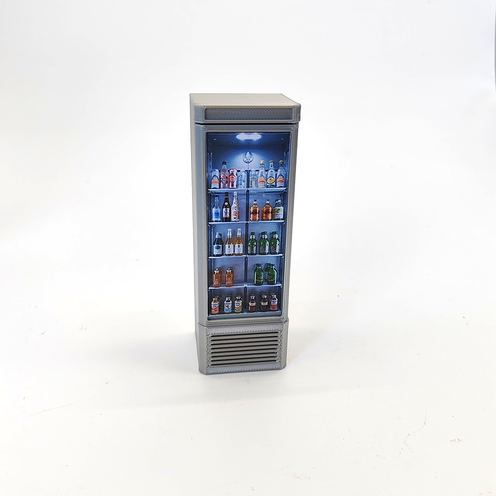 LYTP12214 1/12 Vertical Beverage Display Cabinet Miniature Heirloom Display 1:12 Scale