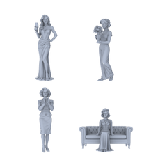 MRY-SFW LYTR180C Modern Elegant Office Style Clapping Female Single 1pc 3D Printed Resin Model Kit by SSMODEL