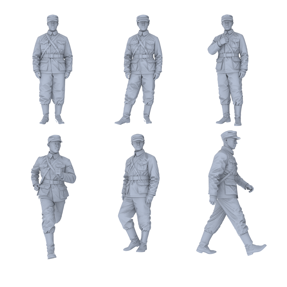 MRY-SFW LYGR547 Northeastern Army 2 Six-Person Daily Routine 3D Printed Resin Model Kit by SSMODEL